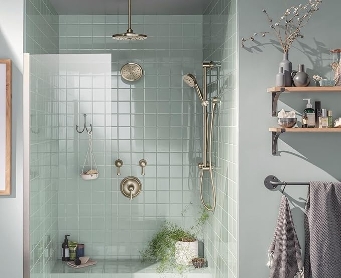 Moen Eco-Performance Brushed Nickel Handheld Showerhead with 69-Inch-Long Hose Featuring 30-Inch Slide Bar, 3667EPBN