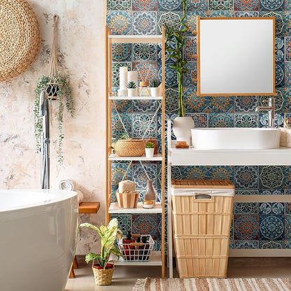 6x6 in Wall Tile Decals Stick on Backsplash for Kitchen,12Pcs | 1.6mm-Thick FOAM+PE Tile Stickers,Self-adhesive Tiles Bathroom,Cabinets,RVs
