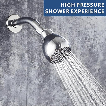 High Pressure Rain Shower Head, 3 Inch Anti-Clog Self-Cleaning Silicone Jets, 2.5 GPM with 1.8 GPM Flow Restrictor, Easy Install for Low Water Pressure, Hotel SPA Experience (Black)