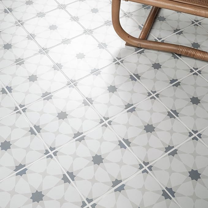 MSI Zoudia Encaustic 8 in. x 8 in. Matte Porcelain Wall & Floor Tile – Bathroom, Kitchen Backsplash, or Countertop