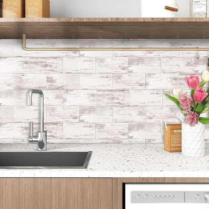 Peel and Stick Backsplash Tile for Kitchen & Bathroom Walls - Waterproof Smart Renter Friendly Sticker