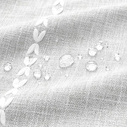 Farmhouse Tassel Linen Shower Curtain,3D Embroidery Stripe Light Grey,72x72 | 310GSM Boho Linen Texture Heavy Duty Cloth,Wrinkle Resistant,Vintage Rustic Country design,Water Repellent,12 Plastic Hooks