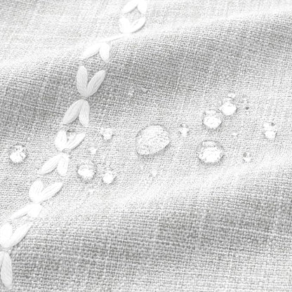 Farmhouse Tassel Linen Shower Curtain,3D Embroidery Stripe Light Grey,36x72 | Small Stall Half Size,310GSM Boho Linen Texture Heavy Duty Cloth,Water Repellent,Wrinkle Resistant,Vintage Farmhouse Rustic