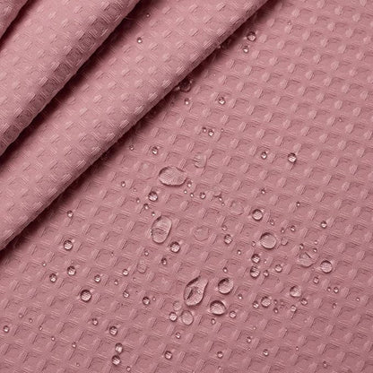 Barossa Design Waffle Weave Shower Curtain Hotel Luxury Spa, 230 GSM Heavy Duty Fabric, Water Repellent, Pale Mauve, 71"x72"