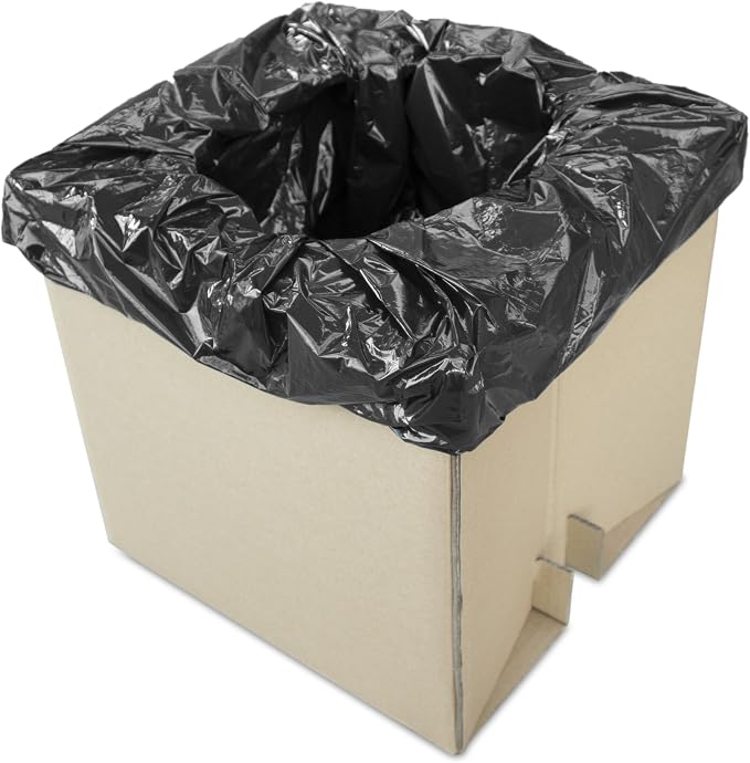 Potty Box Complete Toilet Set, Portable, Collapsible Toilet with Liners and Toilet Chemicals. 1 Pack