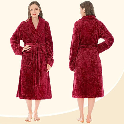 PAVILIA Premium Womens Plush Soft Robe Fluffy, Warm, Fleece Sherpa Shaggy Bathrobe