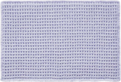 TYUU Waffle Bath Mat, Small Cute Bathroom Rug Non Slip 24x16 Lavender Cream | Super Absorbent Quick Dry Bath Rug, Non-Slip Backing, Soft Waffle Washable Farmhouse Bathroom Mats, Tub, Shower & Home Decor