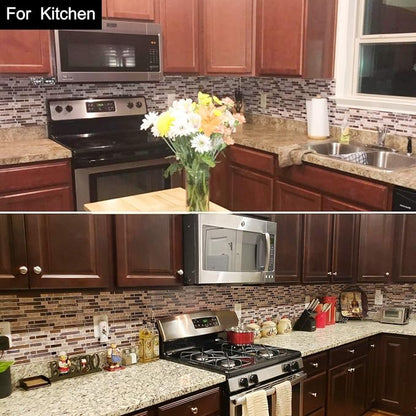 STICKGOO Peel and Stick Backsplash, Self-Adhesive Backsplash in Sandstone (Thicker Design, 1 Sheet)