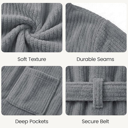 PJGGZ Hooded Bathrobes for Women, Soft Long Towel Robes for Women - Quick Dry yet Warm