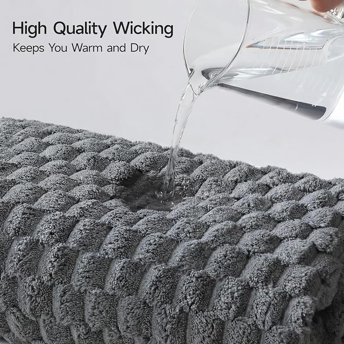 REDKISS 4 Pack Charcoal Gray Microfiber Bath Towels - Large Shower Towels Set for Bathroom, Super Absorbent Towel Set of 4 Lagre, Quick Dry Bathroom Towel for Spa, Gym,Travel, Lint Free, Ultra Soft