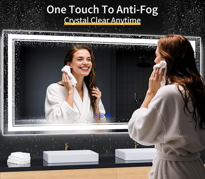 72"x32" LED Bathroom Mirror with Lights,Anti-Fog,3 Color Modes