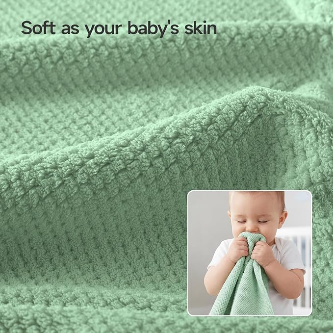 REDKISS Ultra Soft 6 Piece Towel Set, Premium Towels for Bathroom, Highly Absorbent, Quick Dry, Lightweight Bath Towels Set Collection, Includes 2 Bath Towels, 2 Hand Towels, 2 Washcloths, Green