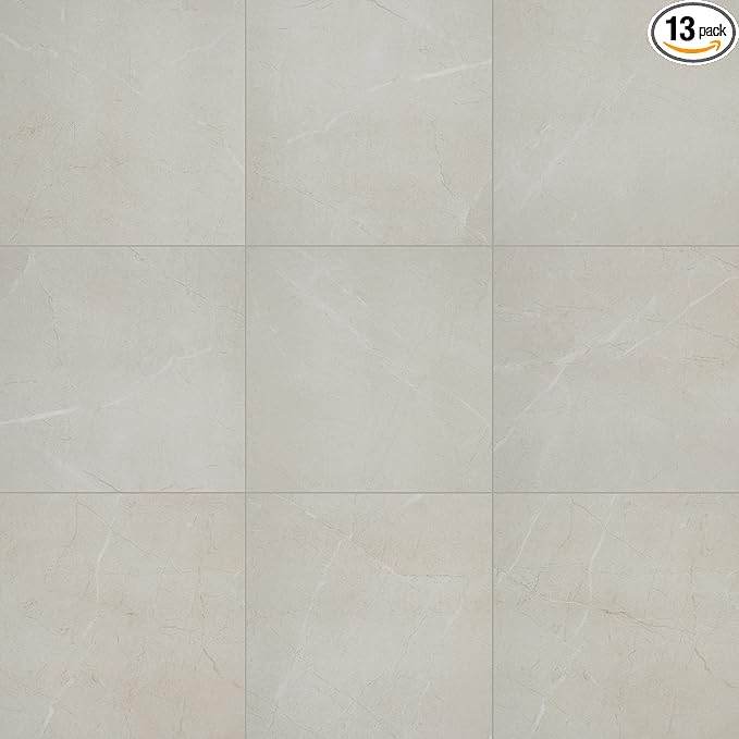 Daltile Perpetuo 12" x 12" Porcelain Marble Look Wall & Floor Tile in Matte Elegant Beige (13 pieces per carton) (12.22 sqft per carton)