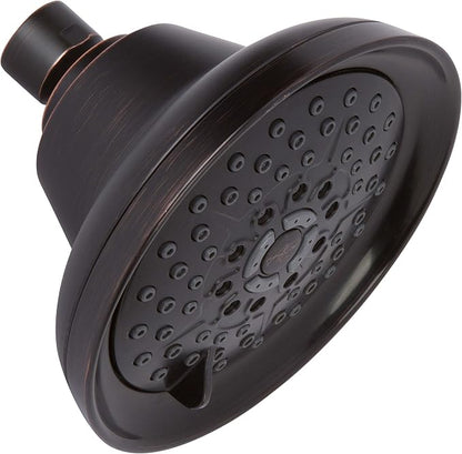 Aqua Elegante Massage Shower Head With Mist - 1.8 GPM - Oil-Rubbed Bronze | High Pressure Boosting, 6 Function Adjustable Massaging Rainfall Showerhead For Low Flow Baths With Water Saving Nozzles