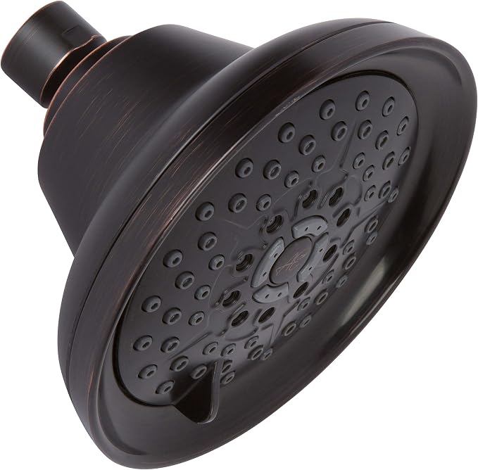Aqua Elegante Massage Shower Head With Mist - 2.5 GPM - Oil-Rubbed Bronze | High Pressure Boosting, 6 Function Adjustable Massaging Rainfall Showerhead For Low Flow Baths With Water Saving Nozzles