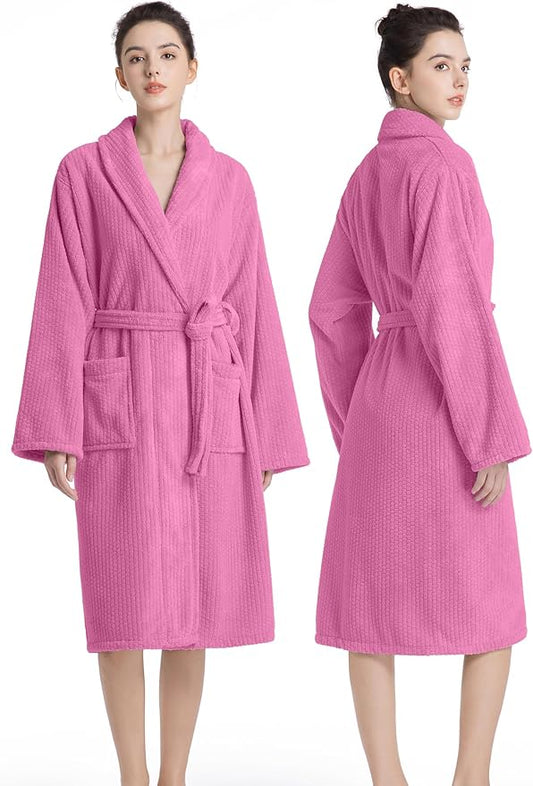 Plush Bath Robes For Women After Shower,Soft Long Towel Robe,Quick Dry&Warm Womens Bathrobe