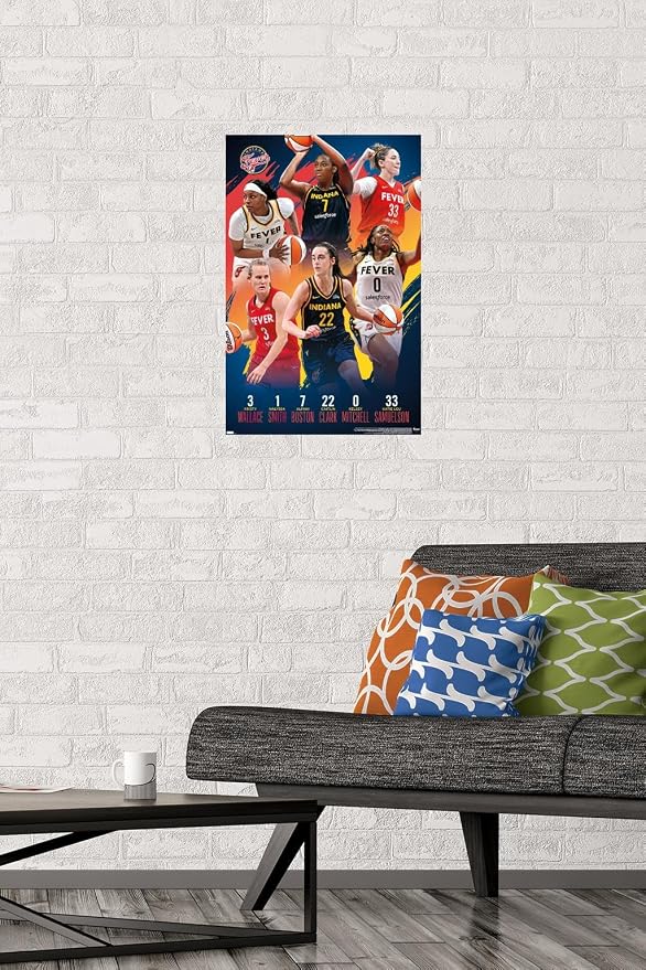 Trends International WNBA Indiana Fever -Team 24 Wall Poster, 22.4L x 14.7W, Premium Unframed Version