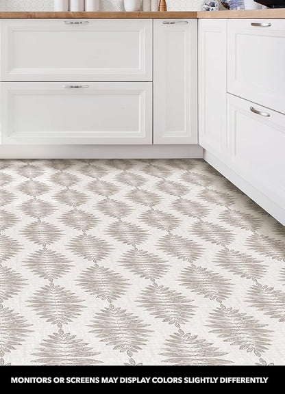 FloorPops FP3298 Foliage Peel & Stick Floor Tiles, Neutral