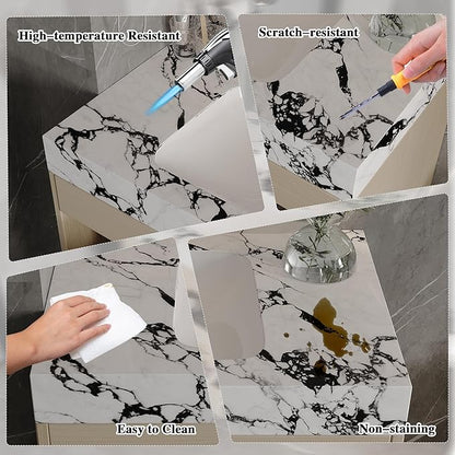 30 inch Modern Floating Bathroom Vanity with Sintered Stone Top Ceramic Undermount Sink, Wall-Mounted Bathroom Vanity Cabinet with 2 Soft Closing Drawers, Open Storage Shelf, Bronze Handles, Natural