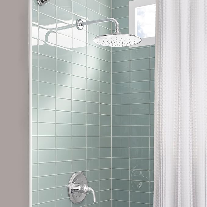 American Standard 9038001.295 Spectra Water Saving Rain Shower Head 11-inch 1.8 GPM, Brushed Nickel