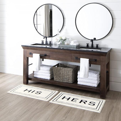 Mohawk Home His White/Black 1' 8" x 2' 10" Bath Mat
