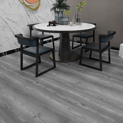 Lareko Peel and Stick Floor Tile, Waterproof Vinyl Plank Flooring | 12-Pack 18 Sq.Ft Self-Adhesive Laminate Vinyl Tiles,Realistic Wood Grain for DIY Bathroom, Laundry Room & Rental Upgrades