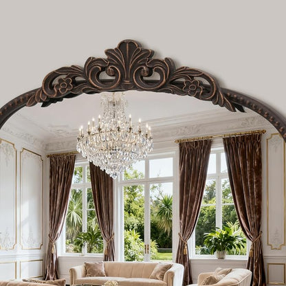 Micasso Bronze Full Length Mirror: 21''x56'' Baroque Vintage Floor Mirror | Traditional Ornate Antique Long Body Mirror for Wall/Dressing Room/Cloakroom/Bedroom/Entryway/Hallway/Fireplace/Living Room
