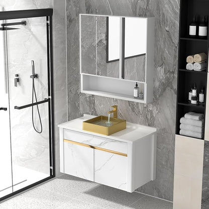 15"x15" Bathroom Vessel Sink Square - Brushed Gold NANO-PVD, 16 Gauge 304 Stainless Steel, Above Counter Modern Vanity Lavatory Bath Sink Basin