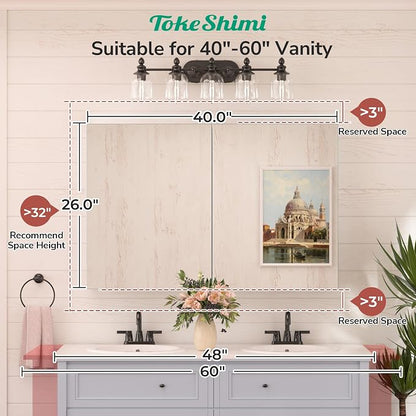 40x26 Bathroom Medicine Cabinet with Mirror Tempered, Aluminum White Mirrored Medicine Cabinet Recessed or Surface Mount with Adjustable Storage Metal for Modern Farmhouse