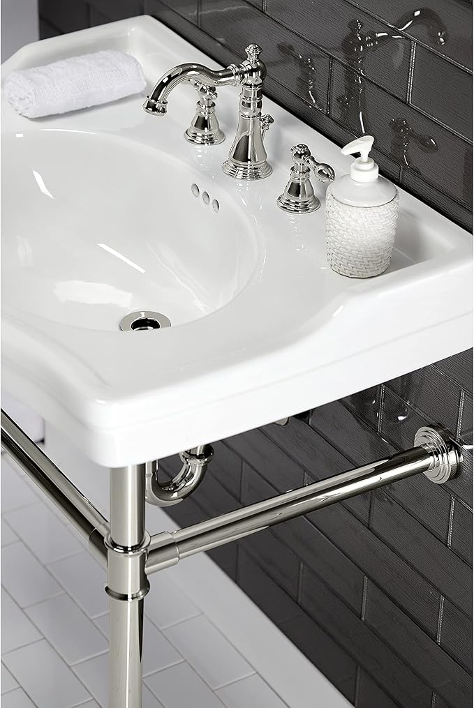 Fauceture FSC1979ACL American Classic Widespread Bathroom Faucet with Brass Pop-Up, Polished Nickel