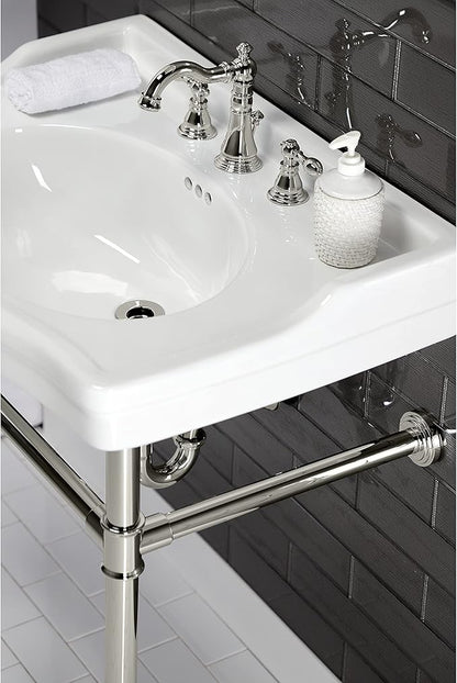 Fauceture FSC1979ACL American Classic Widespread Bathroom Faucet with Brass Pop-Up, Polished Nickel