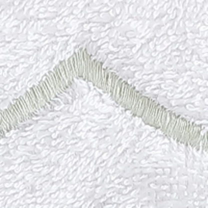 Peri Home 100% Cotton Hand Towel for Bathroom, Embroidered, Soft & Absorbent, 500 GSM, 1 Piece, 16" x 27", White with Sage Scallop | Bathroom, Embroidered, Soft & Absorbent