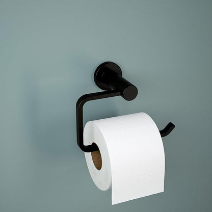 Franklin Brass Kildare (1-Pack) Toilet Paper Holder, Euro Single Post Tissue Roll Wall Mount TP Storage, Matte Black Bathroom Decor, Accessories KLD50-MB