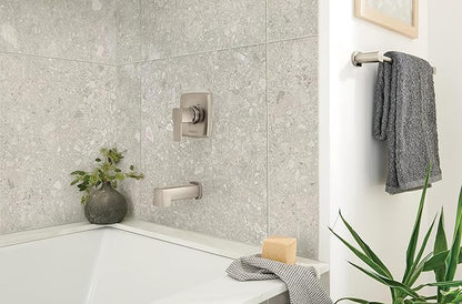 Peerless Ezra Single-Function Brushed Nickel Tub and Shower Valve Trim Kit, Shower Handle, Brushed Nickel PTT14171-BN (Shower Head and Valve Not Included)
