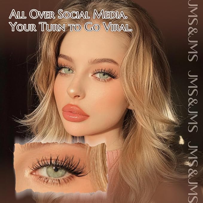 JMS&JMS Spider Lash Clusters Breeze Wispy Eyelash Clusters Natural Eyelash Extension Invisible Band D Curly 8-16mm Spider Lashes