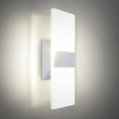 ASD 12 Inch Indoor LED Wall Sconce - 12W 2700K-5000K Dimmable Brushed Nickel Wall Sconce Lights for Living Room, Bedroom, Bathroom, Hallway - Modern Wall Sconces Hardwired, UL Interior Light