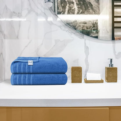 Avalon Towels Bath Towels Set of 4, Size 30 x 60 Inches - 60% Cotton, 40% Viscose Made from Bamboo, Soft and Absorbent, Quick Drying, Lightweight, Perfect for Daily Use