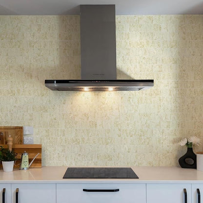 Vamos Tile 100-Piece Peel and Stick Backsplash Seamless Tile,3''x6'' Textured Beige Travertine with White Grout PVC Subway Tile,Stick on Backsplash for Kitchen/Bathroom/Laundry Room