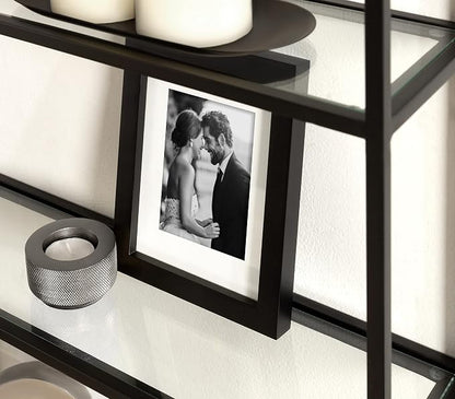 Kate and Laurel Ciel 3 Tiered Wall Shelf, 20 x 30, Black, Decorative Floating Shelf Storage and Wall Organizer