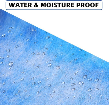 Shower Waterproofing Membrane Roll, 3.3x98.5 FT, 323 Sq Ft, 23.6 Mil | Blue HDPE membrane for tile shower walls, floors, bathrooms and saunas; bonds with thin-set mortar for reliable installation