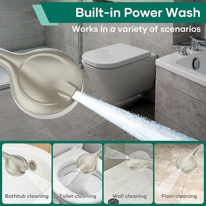 Shower Head with Handheld Spray Combo, Dual Rain Shower Head | High Pressure Performance, 10-Mode Spray Options, Replaceable Filter, Flexible 67" Hose, Durable Brushed Nickel Finish