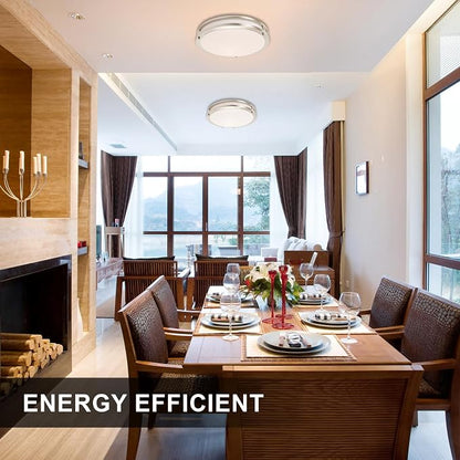 13.01inch LED Flush Mount Ceiling Light Fixture Remote Dimmable Matte Black, Easy Install LED Ceiling Lamp Without Flicker, Super Bright 36W 3600LM Warm to White Light 2700K to 6500K 2-Pack