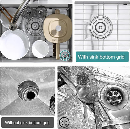 Brushed Topmount Kitchen Sink - 22”×18” Single Bowl Sink, Sink Grid | 9 Inch Deep Handmade Bar Sink with Strainer, Stainless Steel 304, Rightside Drain, X-Groove Drainage, Sound-Dampening Pad