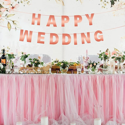 DIY Banner Kit with Letters Bright Rose Gold Customizable Birthday Banners Graduation Banner Custom Party Hanging Banners for Graduation Wedding Party Baby Shower Decoration (Bright Rose Gold)