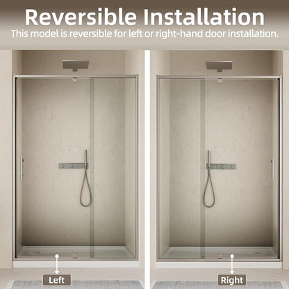 Royal Guard 44-48" W x 71" H Pivot Swing Glass Shower Door,Chrome | Shower Doors with 4-Inch Adjustable Width, 6mm SGCC Tempered Glass, Reversible Installation,Magnetic Closing,Easy to Clearn