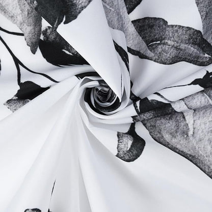 Shower Curtain Black and White Shower Curtains for Bathroom,Watercolor Leaf Shower Curtain Sets Waterproof Plant Eucalyptus Shower Curtain Leaves Bathroom Curtains 72x72 in with Hooks