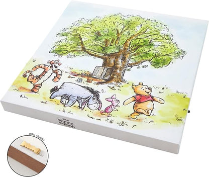 Disney Winnie the Pooh LED Canvas Wall Art,4-Pack Kids Room Decor,Light-Up Wall Hangings, Each 11"x11",Nursery & Bedroom Decoration Set