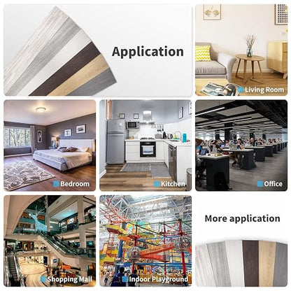 Art3d 36-Pack Wood Texture Peel and Stick Vinyl Flooring Tiles, Aged Wood | 18 & 54 sq.ft Options, Rigid Surface Hard Core, Waterproof, Self-Adhesive, Impact Resistant, Fit Indoor Household Spaces