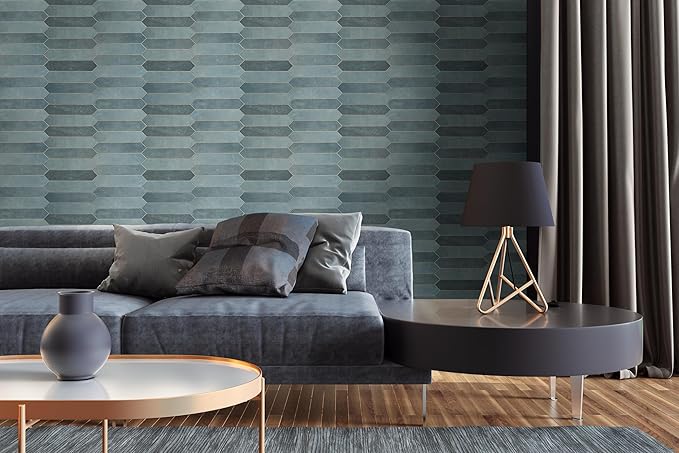 MSI Renzo Denim 2.5 Inch x 13 Inch Glossy Ceramic Picket Wall Tile for Bathroom, Kitchen Backsplash, Accent Wall, and Shower