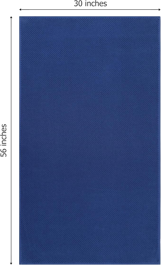 COTTON CRAFT Waffle Bath Towel - Set of 4 Luxury Euro Spa Waffle Weave Towels - 100% Ringspun Cotton - Super Absorbent Quick Dry Bath Towel Set - Oversized 30 inches x 56 inches - Blue